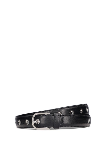 Eyelet leather belt