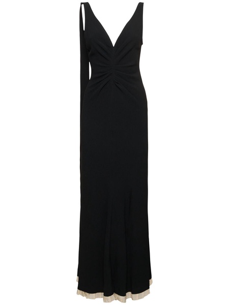 Fluid viscose blend gown