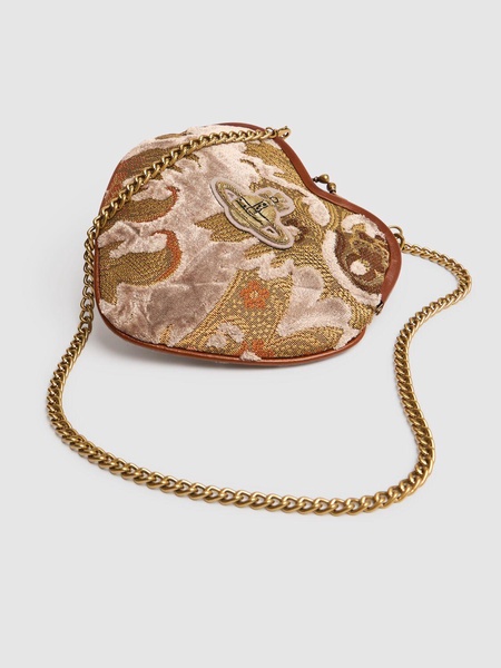 Belle Heart Frame velvet jacquard bag