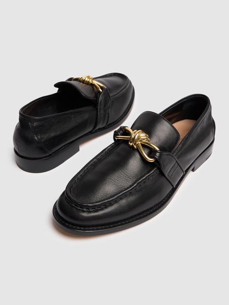 Astaire crinkled leather loafers