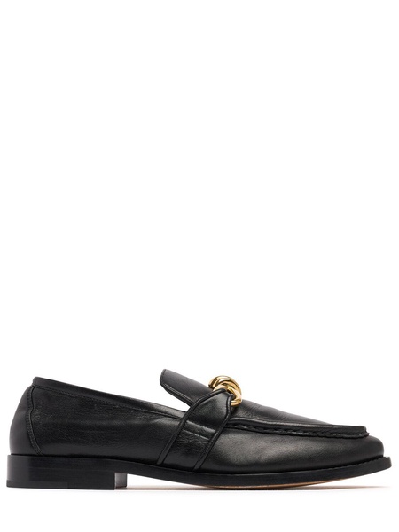 Astaire crinkled leather loafers