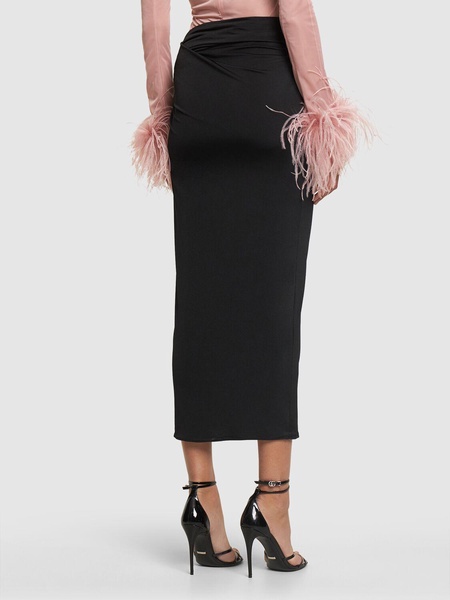 Berretta draped jersey midi skirt