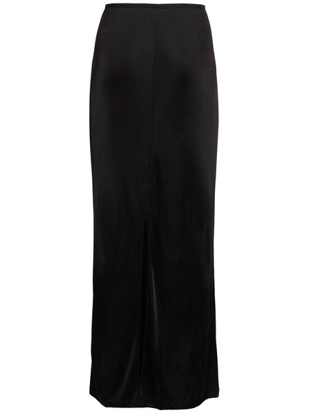 Fluid jersey long skirt