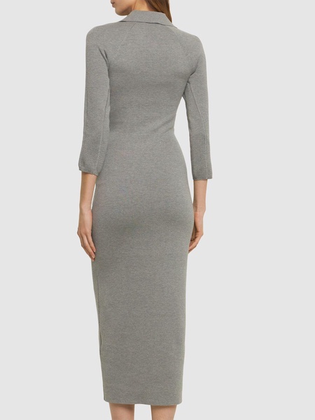 Alerone silk & cotton midi polo dress