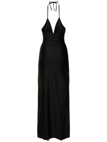 Noche embroidered triangle maxi dress