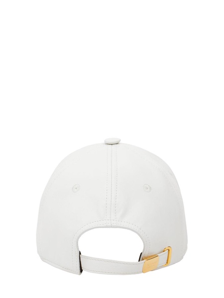 TF cotton canvas & leather baseball cap