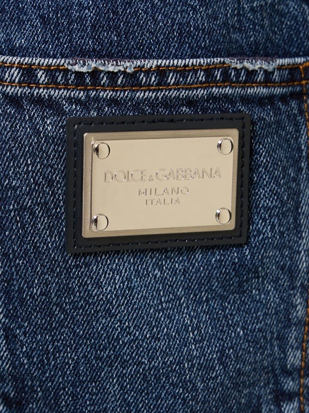 Washed denim regular jeans