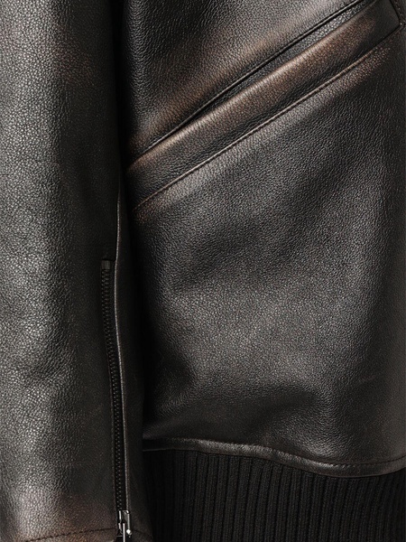 Kengia leather bomber jacket