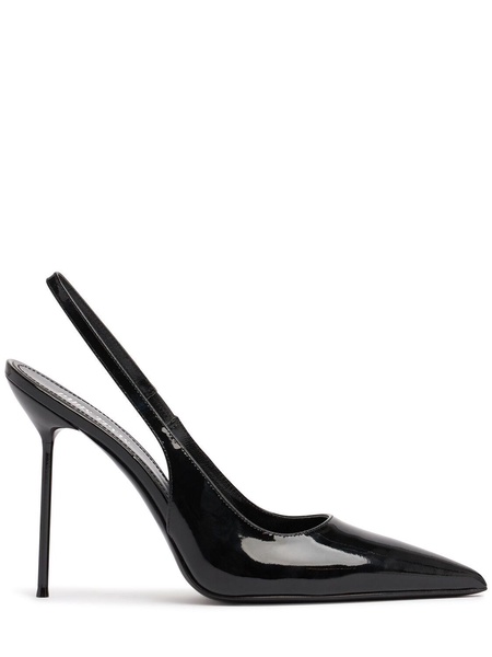 105mm Lidia patent leather slingbacks