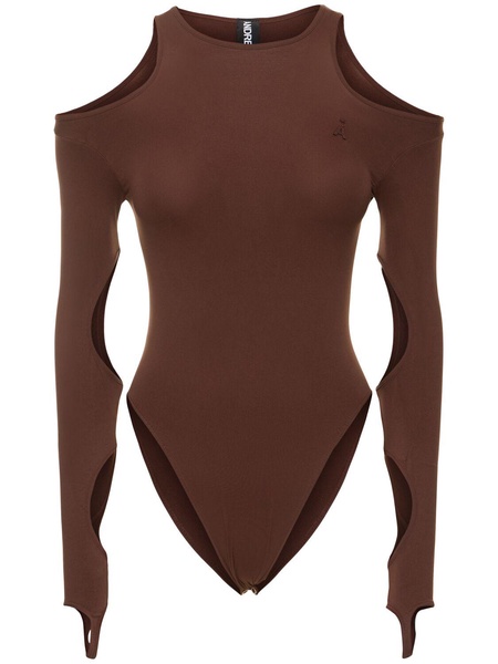 Sculpting jersey cutout bodysuit