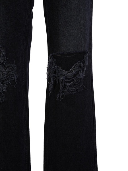 Carel distressed midrise straight jeans