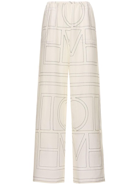 Monogram cotton blend pajama pants