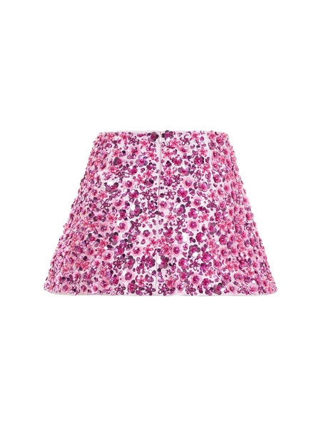 Embroidered duchesse mini skirt