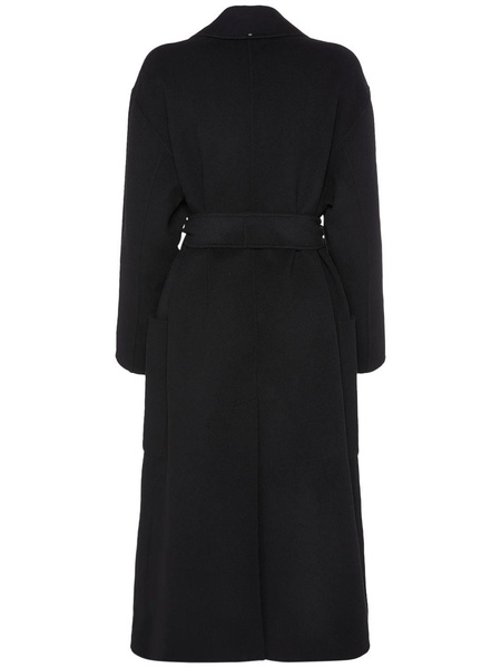 Veleno double breast belted wool coat