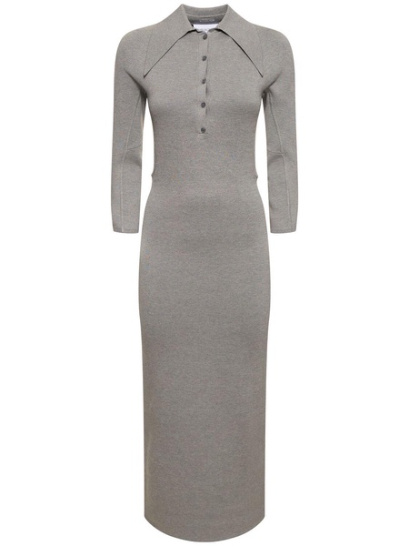 Alerone silk & cotton midi polo dress