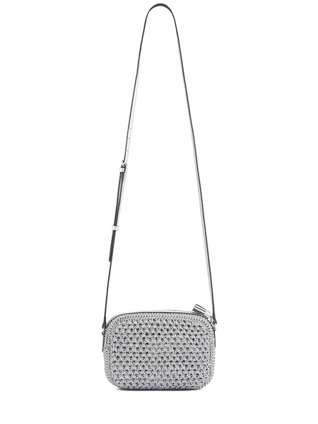 Eyes metallic lurex cross body bag