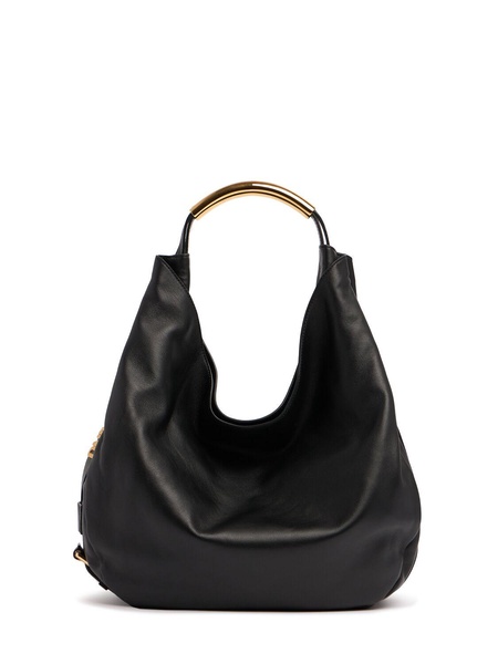 Chambred nappa leather tote bag