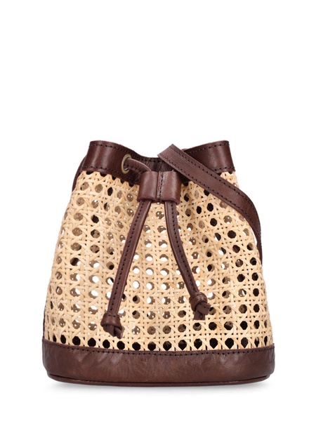 Mini Benna rattan bucket bag