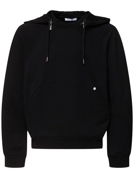 Hooded cotton full-zip sweatshirt