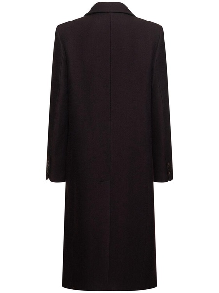 Wool twill long coat