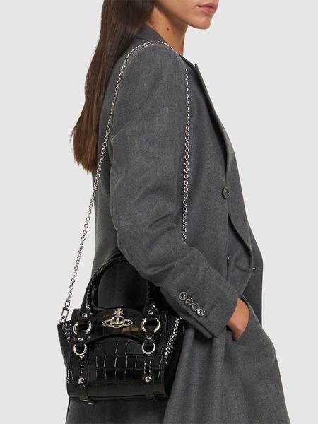 Mini Betty Chain embossed leather bag