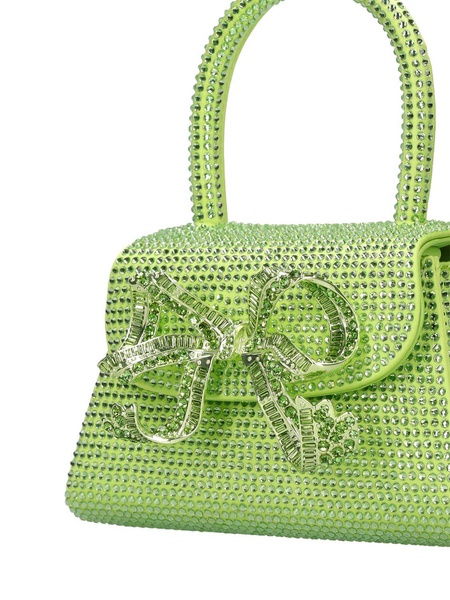 Micro crystal embellished silk bag