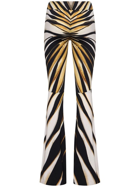 Ray Of Gold printed lycra flared pants