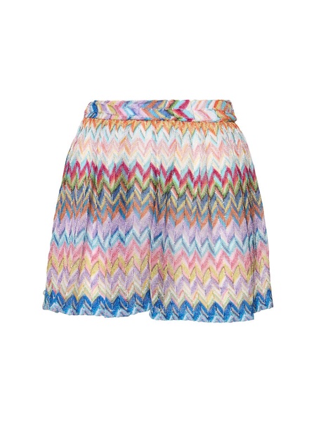 Lurex zigzag shorts