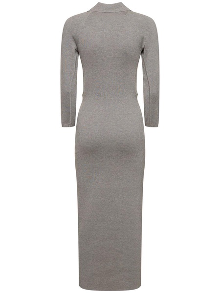 Alerone silk & cotton midi polo dress