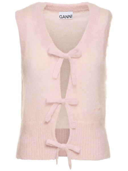 Light mohair blend tie-string vest