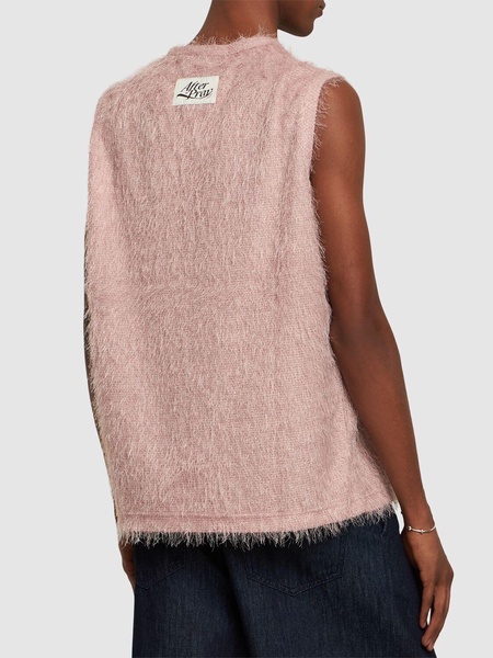 Hairy knit vest