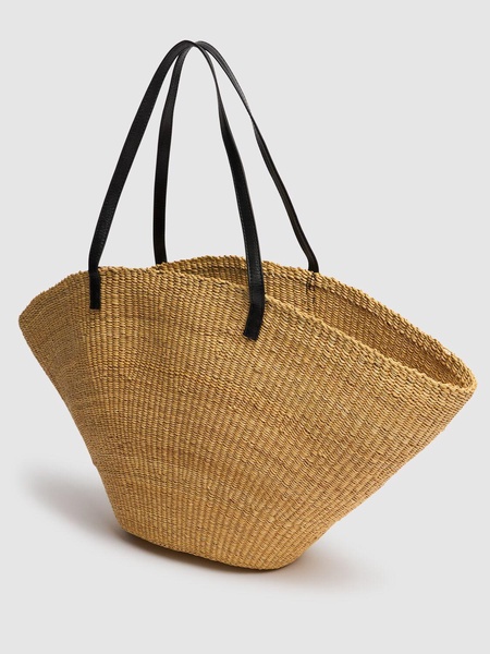 Sola raffia effect tote bag