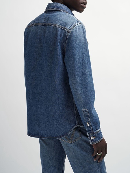 Medium washed denim shirt