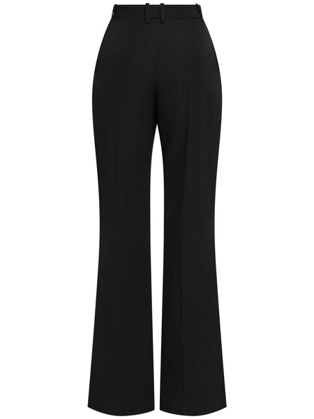 Wool high rise flared pants