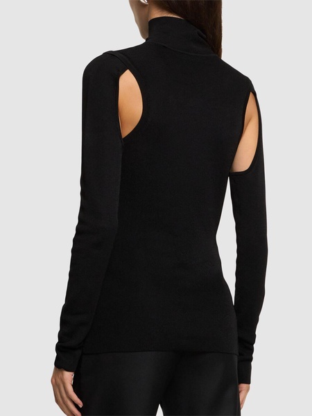 Viscose knit turtleneck