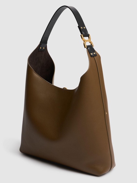 Large Marcie grained leather tote bag