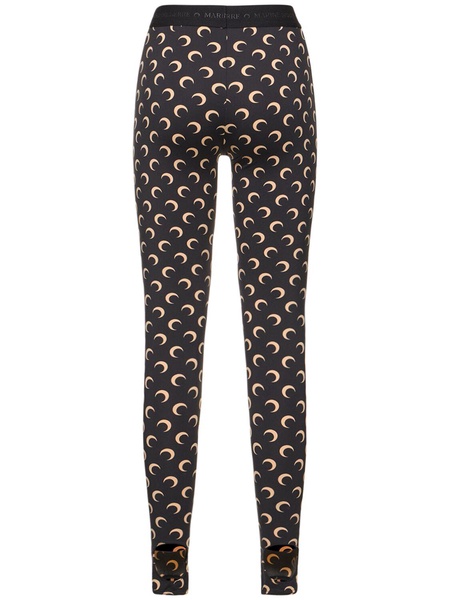 Moon print jersey stirrup leggings