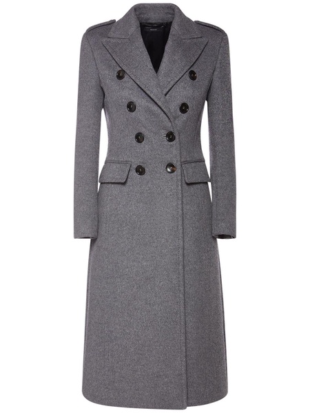 Wool blend military coat