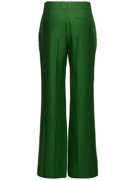 Tailored viscose wide leg pants