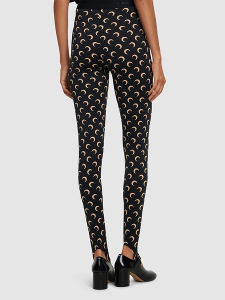 Moon print jersey stirrup leggings