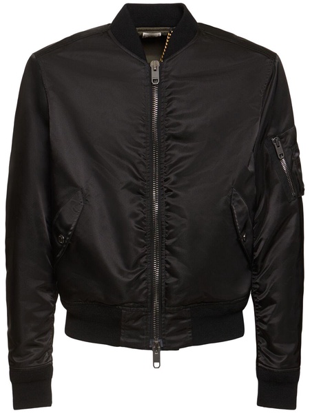 Adrien Brody nylon bomber jacket