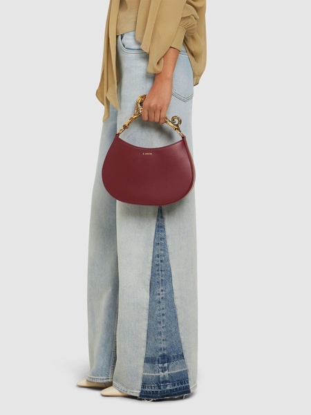 Cat leather hobo bag