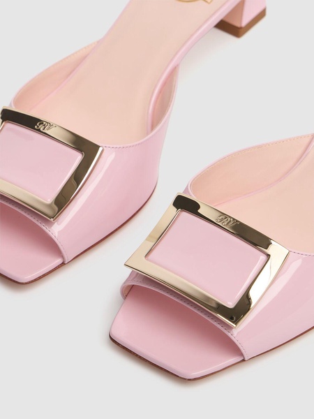 45mm Trompette patent leather mules