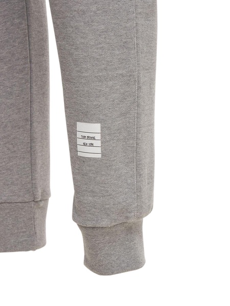 Intarsia stripes cotton sweatpants