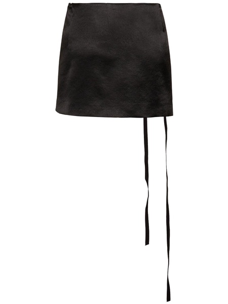 Jolien satin mini wrap skirt