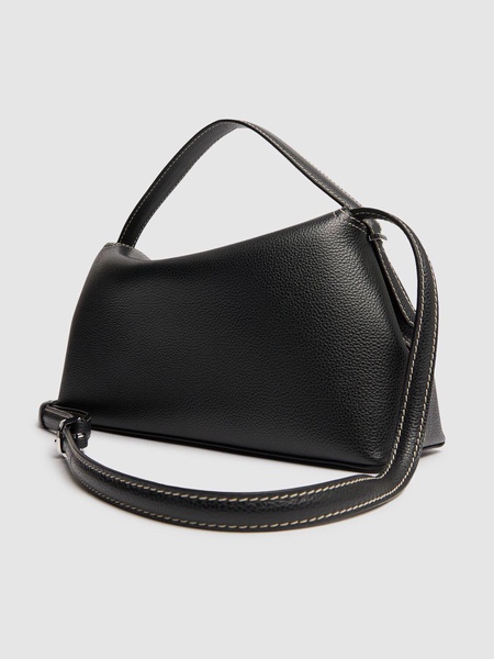 T-Lock pebble leather top handle bag