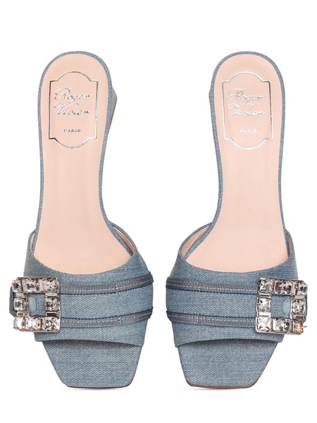 45mm Bikviv denim sandal mules