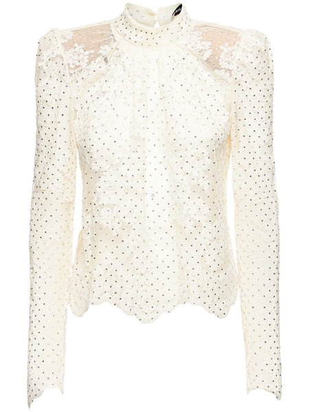 Embellished lace shirt