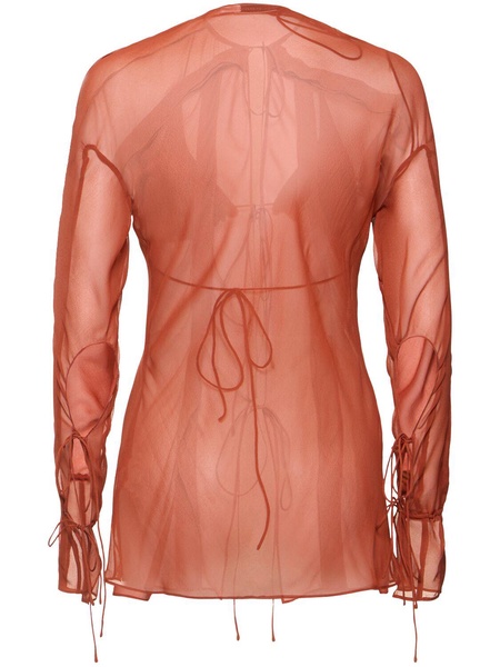 Floating sheer long sleeve shirt