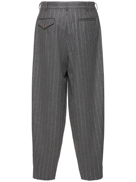 Pinstriped wool flannel pants